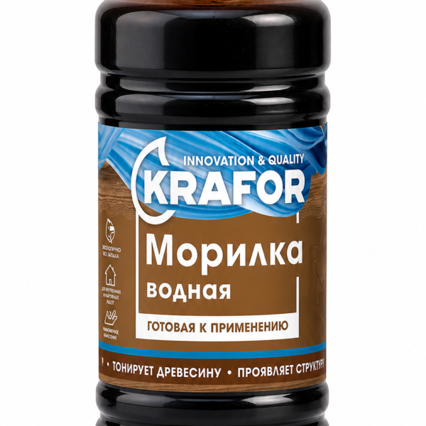 Морилка водная орех 0,5л KRAFOR